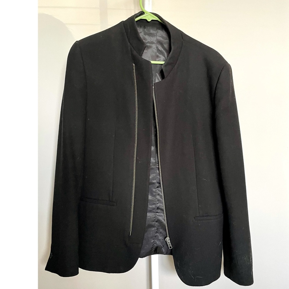 River Island Zipper Wool Blazer/Bomber Jacket
